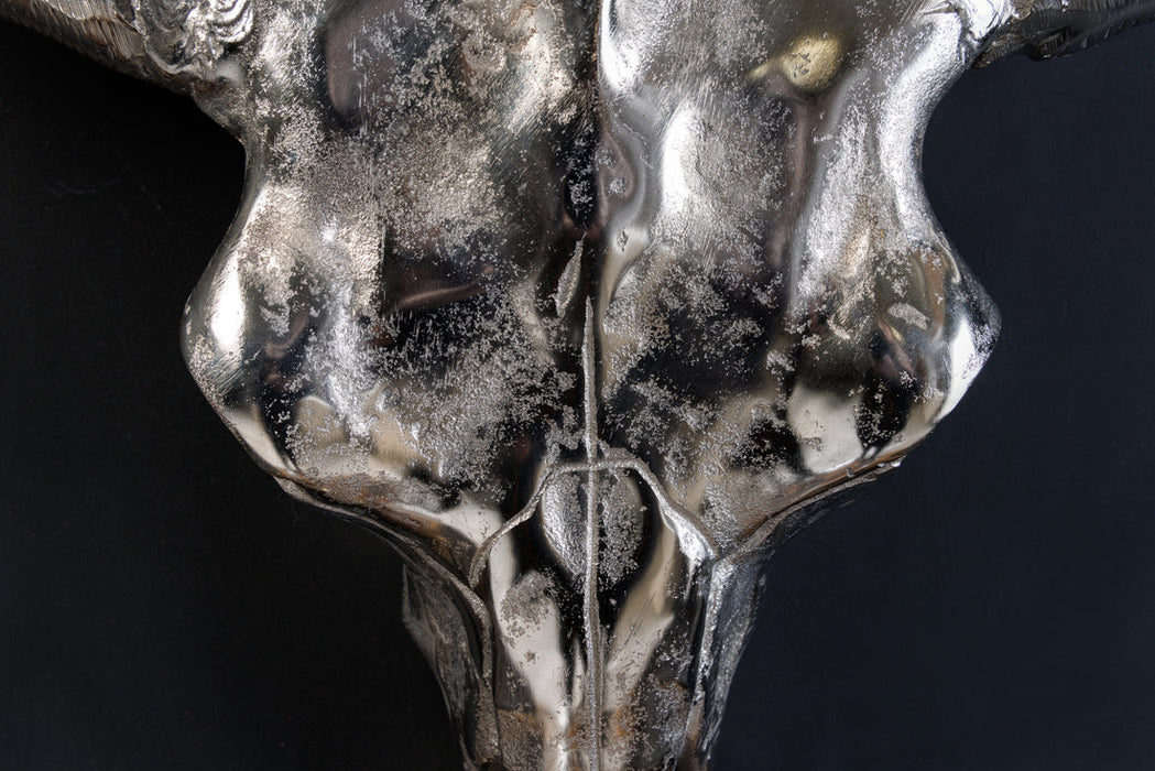 Decorative Skull Matador 70cm Metal Silver