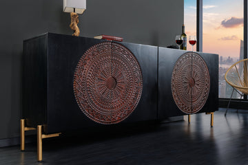 Sideboard Lotus 160cm Mango Wood Black