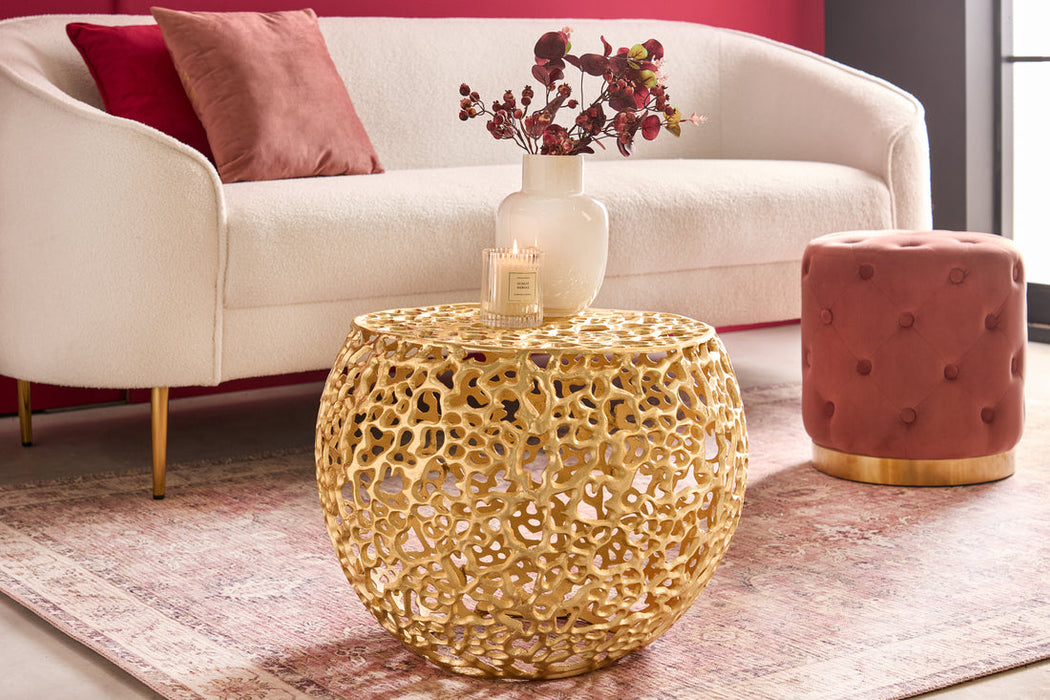 Coffee Table Ambrosia 53cm Metal Gold