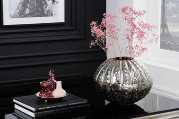 Decorative Vase Abstract 30cm Metal Silver