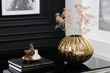 Decorative Vase Abstract 30cm Metal Gold