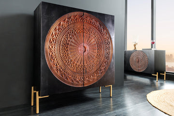 Cabinet Lotus 120cm Mango Wood Black