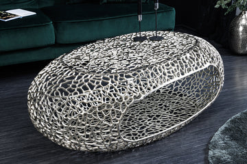 Coffee Table Ambrosia 119cm Metal Silver