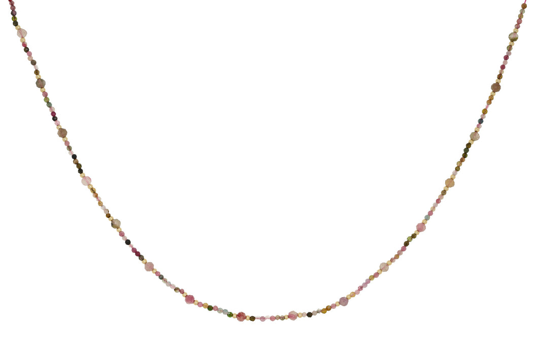 Melrose Gold Tourmaline Gemstone Bead Necklace