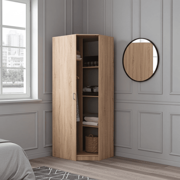 Amos Mann Sonoma Oak Effect Corner Wardrobe
