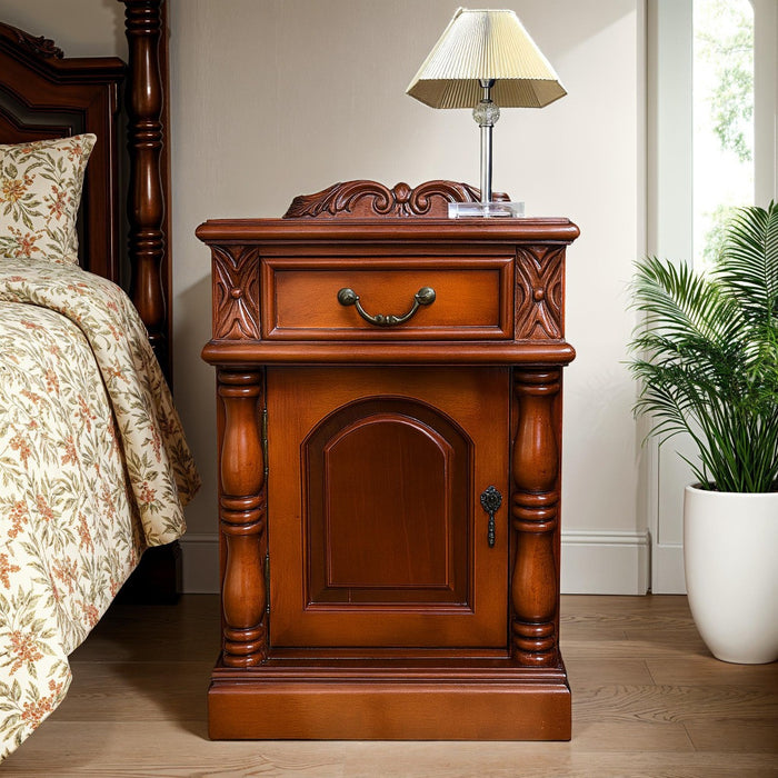 Mid-Mahogany Victorian Bedside Cabinet
