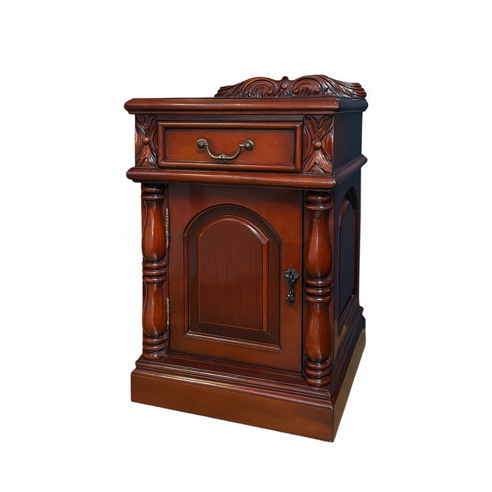 Mid-Mahogany Victorian Bedside Cabinet