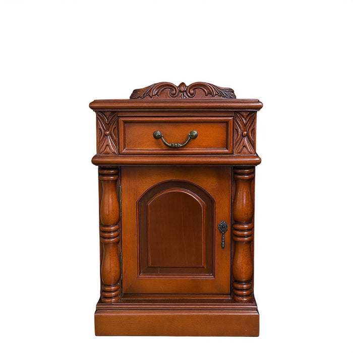 Mid-Mahogany Victorian Bedside Cabinet