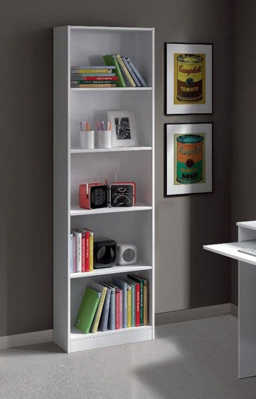 Amos Mann Artic White Bookcase