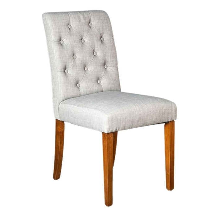 Milan Button Fabric Dining Chair - In Stock