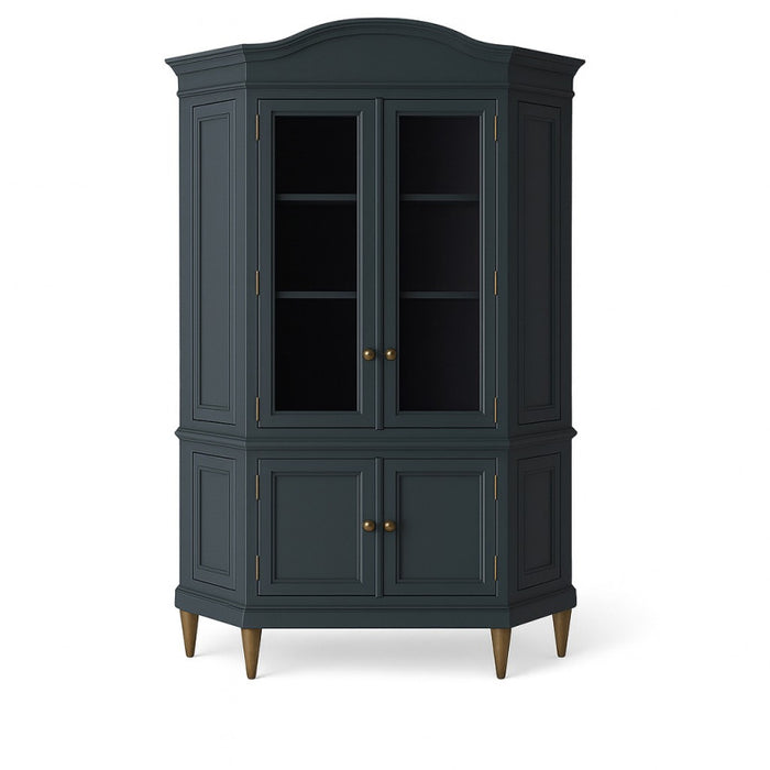 Milano Corner Display Cabinet - Navy Blue