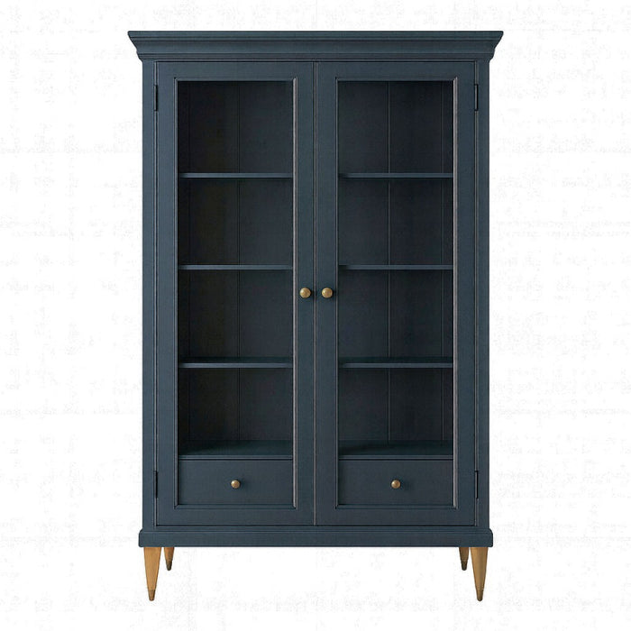 Milano Two-Door Display Cabinet - Navy Blue
