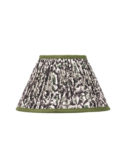 Pleated Green Floral Shade - Mushroom Pleat