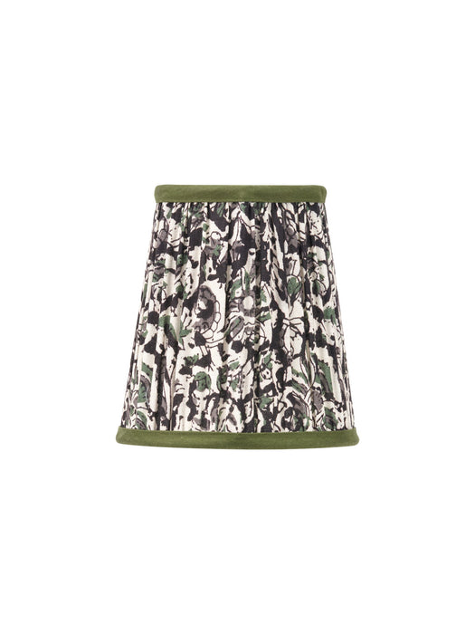 Pleated Green Floral Shade - Mushroom Pleat
