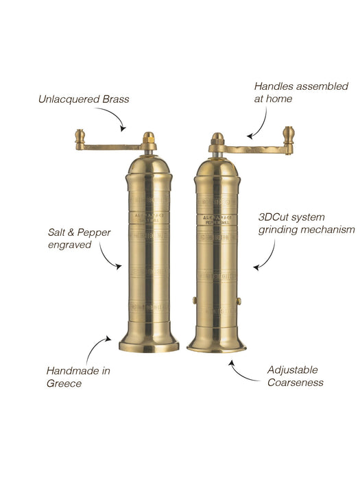 Brass Salt & Pepper Mill Set