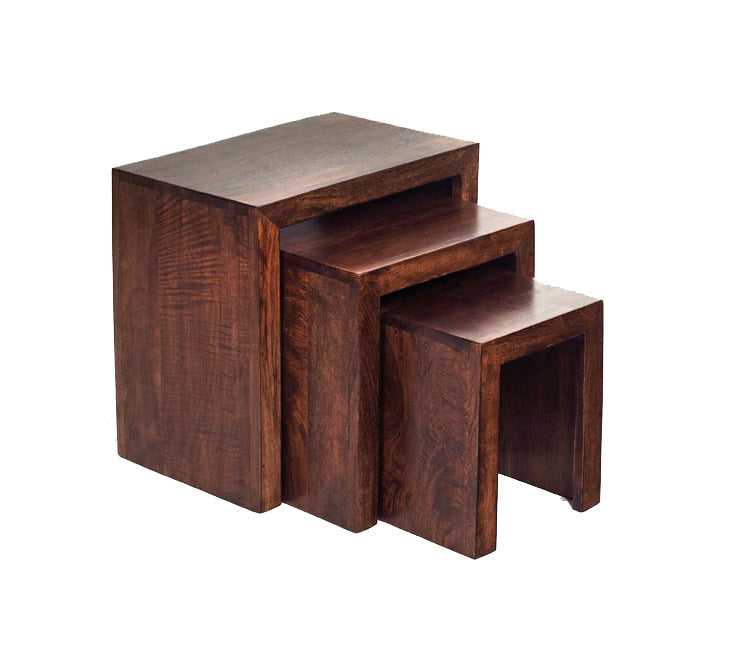 Toko Dark Mango Nest Of 3 Tables
