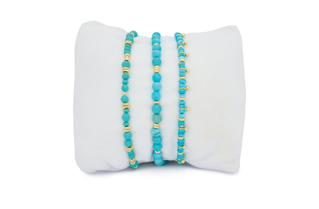 Moala Turquoise Gold Bracelet Stack