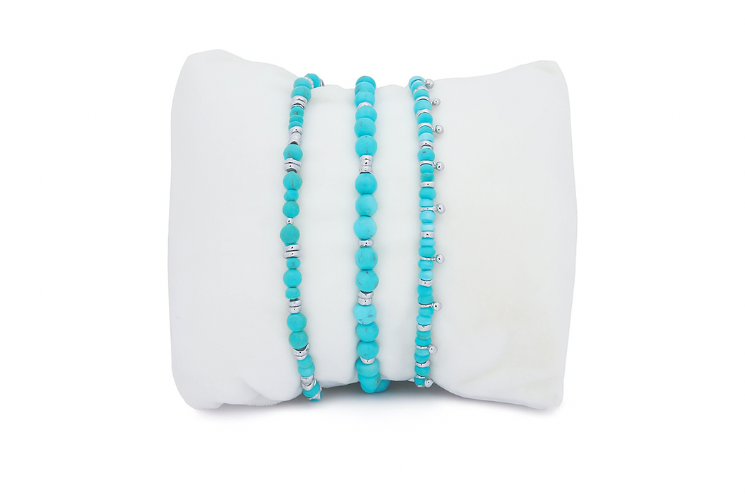 Moala Turquoise Silver Bracelet Stack