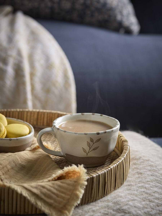 Two Tea Cups - Ochre Leaf