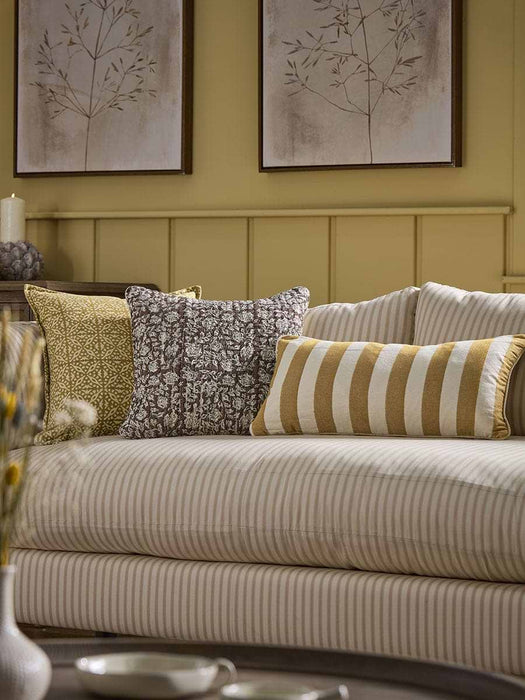 Block Print Cushion - Mustard