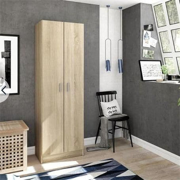 Amos Mann Purpose Oak Wide Storage Cupboard