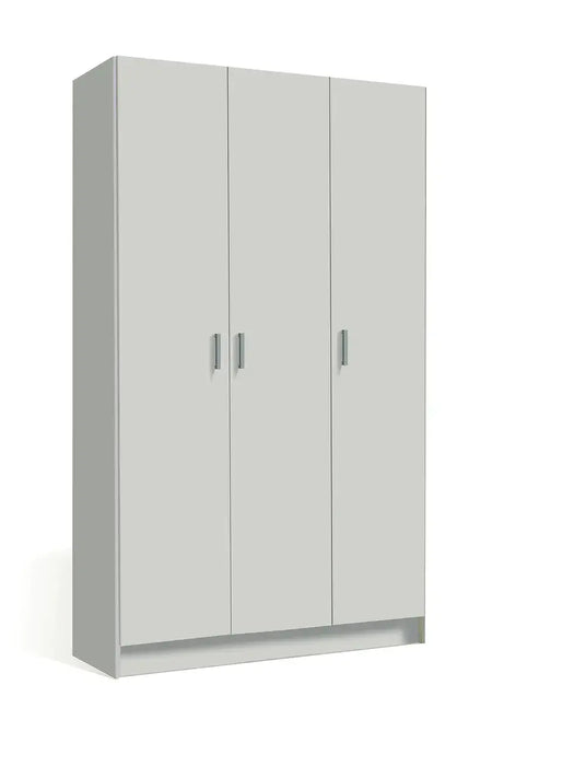 Purpose White Wide Storage Cupboard 3-Door