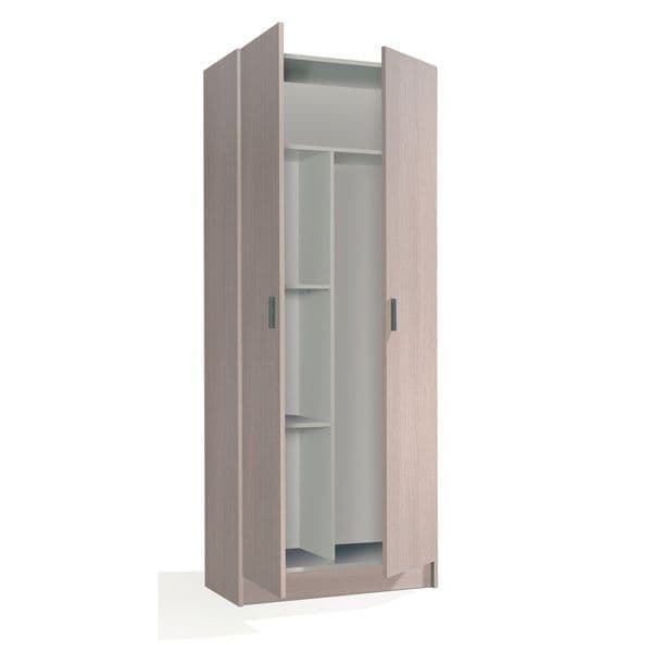 Tall Oak Effect 2-Door Utility Universal Storage Cupboard