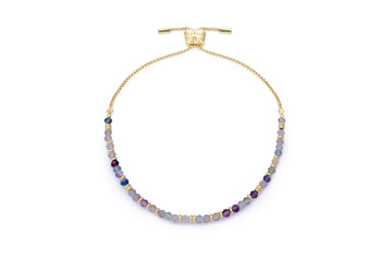 Mystical Gold & Rainbow Fluorite Slider Bracelet