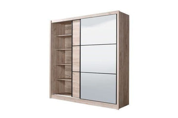 Amos Mann Oak Effect Sliding Door Wardrobe 215cm