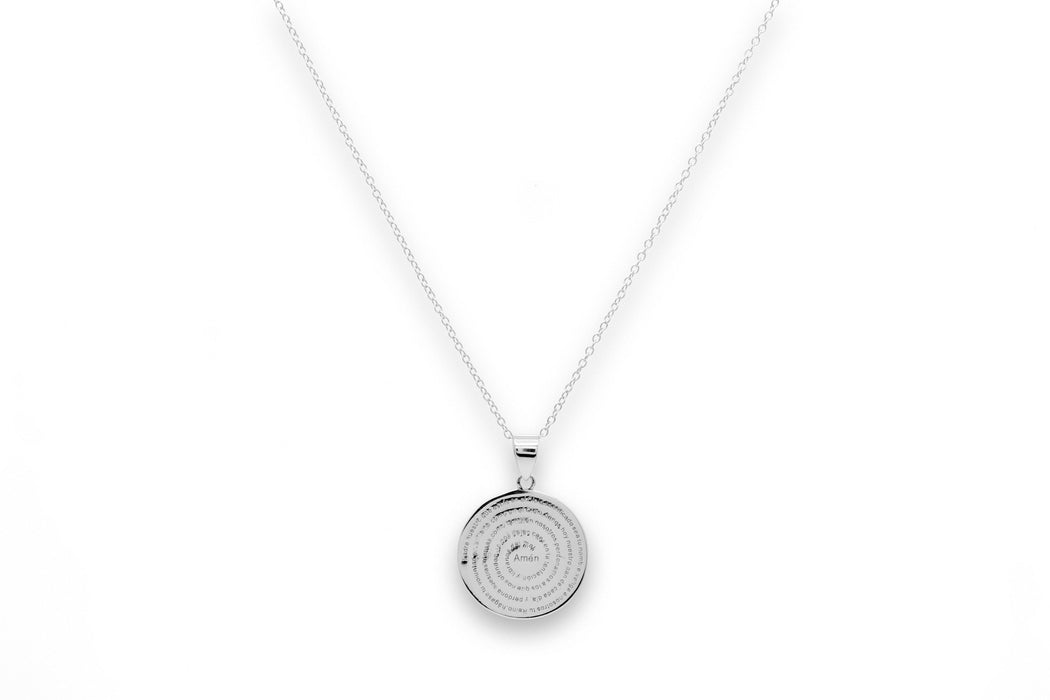 Mini Atlantic Sterling Silver Prayer Disc Necklace