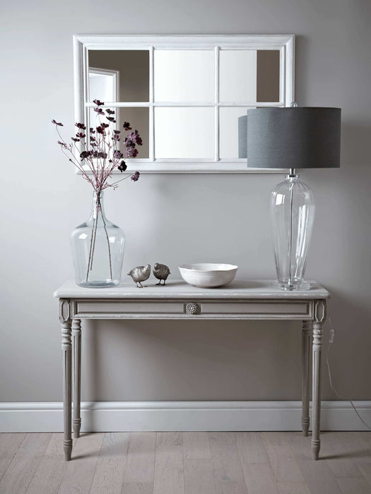 Grey Washed Carved Console Table