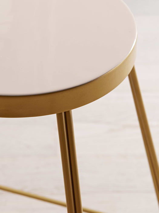 Enamel Top Bar Stool - Blush