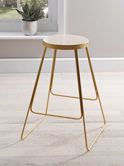 Enamel Top Bar Stool - Blush