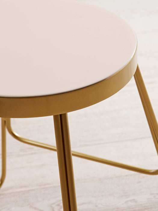Enamel Top Low Stool - Blush