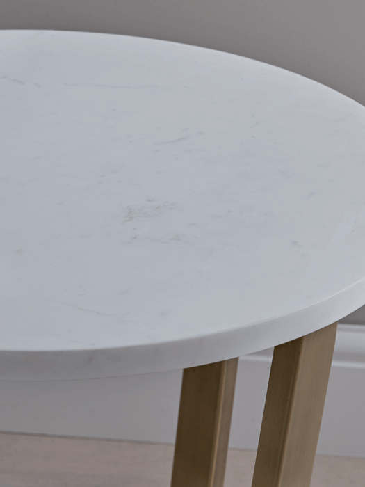 Marble & Brass Side Table