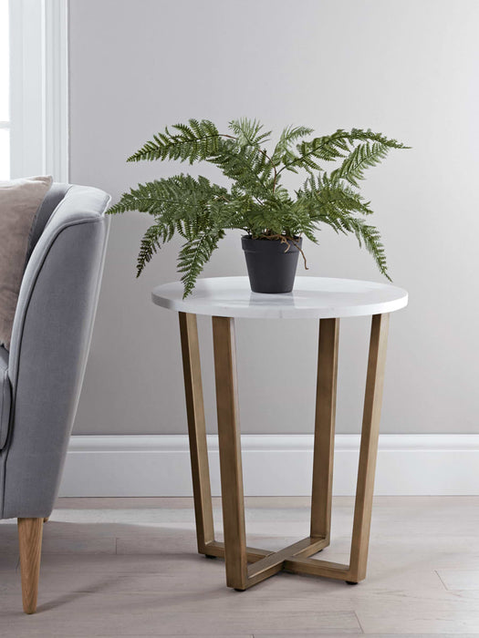 Marble & Brass Side Table