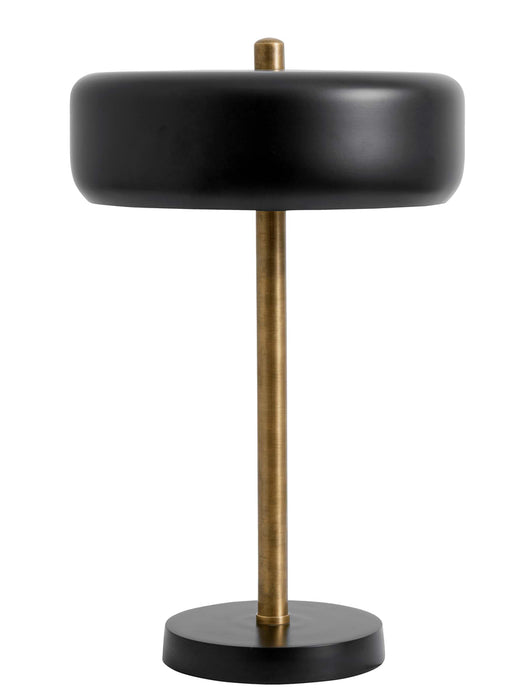 Black & Brass Club Table Lamp