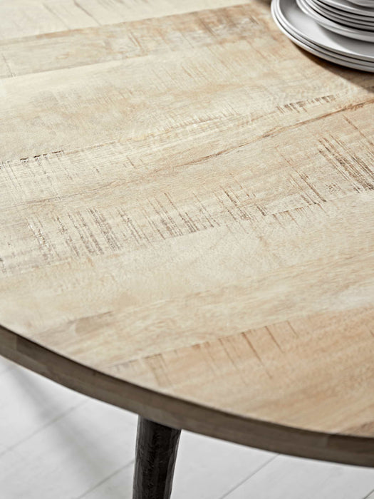 Industrial Mango Table - Natural Wood