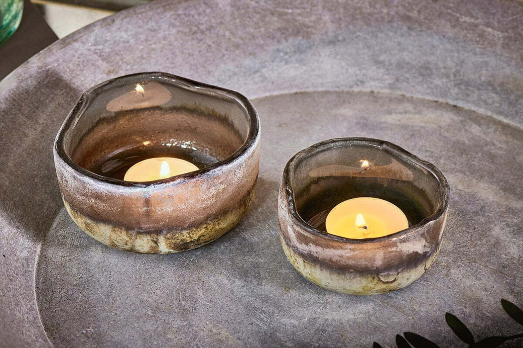 Janka Glass Tealights Set Of 2
