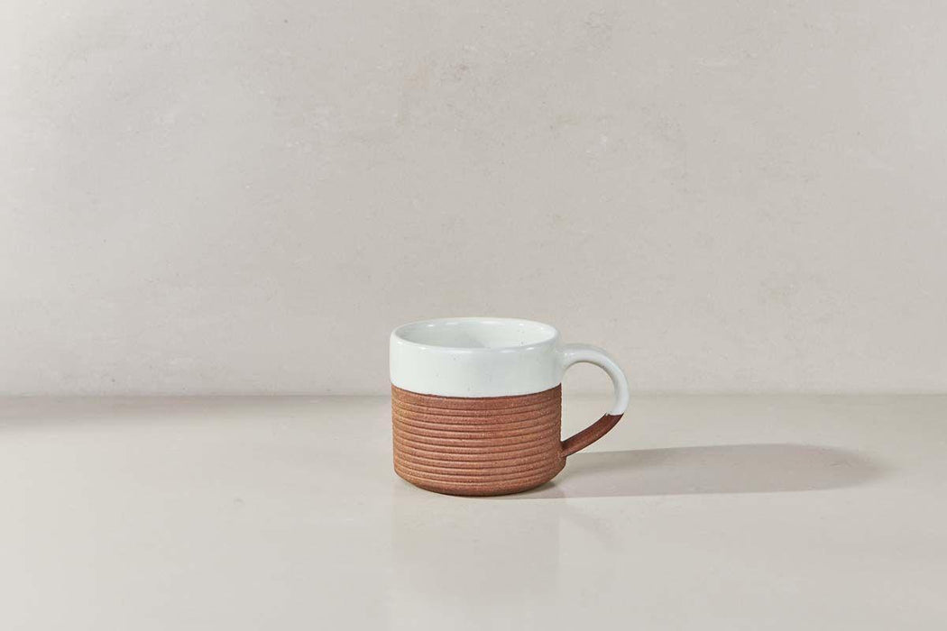 Mali Ribbed Coffee Mug White