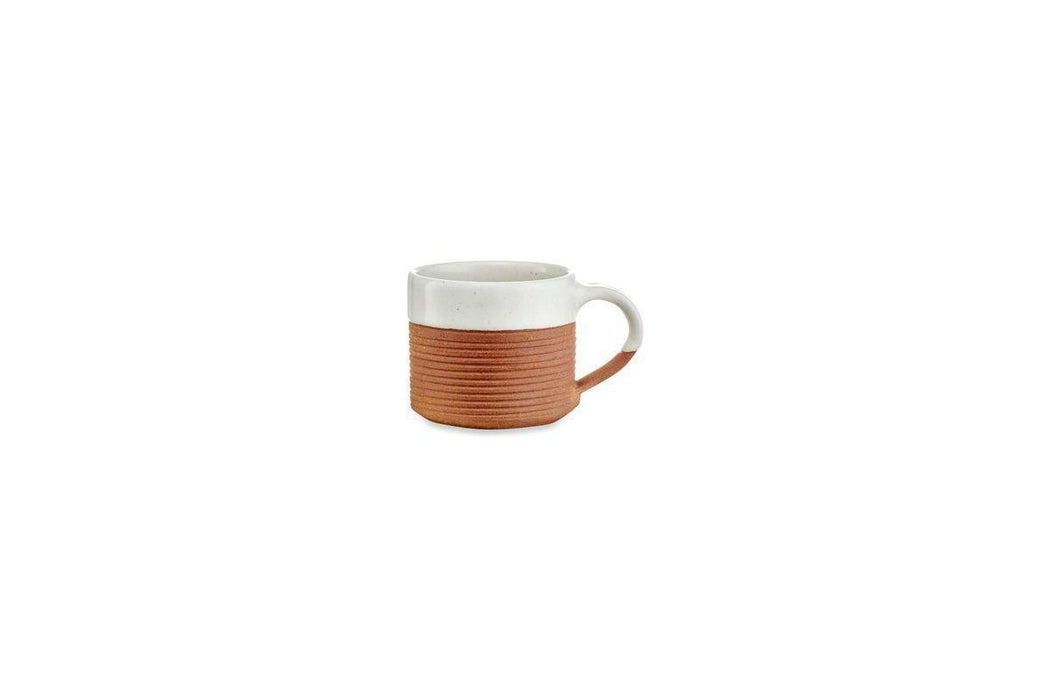 Mali Ribbed Coffee Mug White
