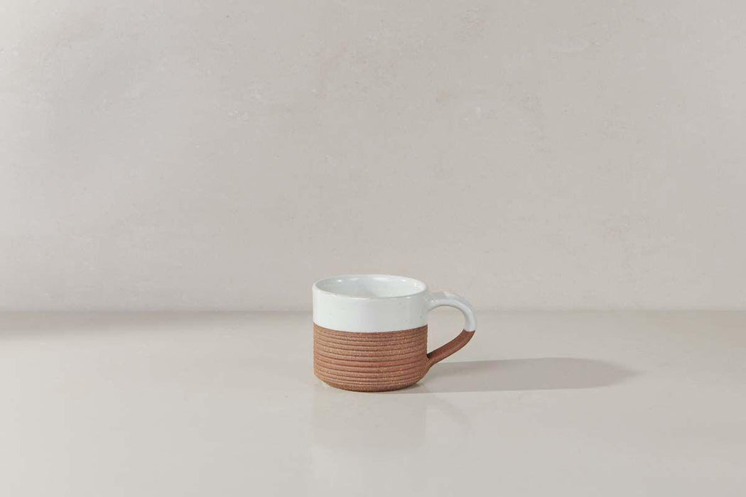 Mali Ribbed Espresso Mug White