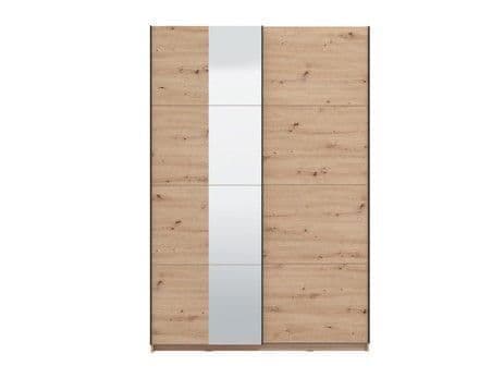 Noah Oak Effect Sliding Wardrobe With Mirror
