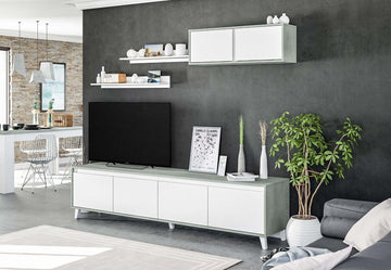 Amos Mann GREY and WHITE TV CABINET