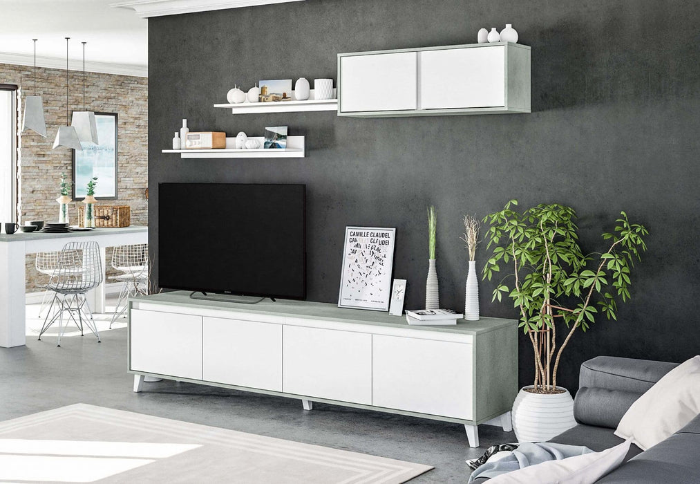GREY and WHITE TV CABINET
