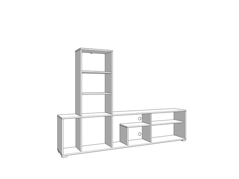 Artisan Oak Effect Slatted TV Entertainment Unit