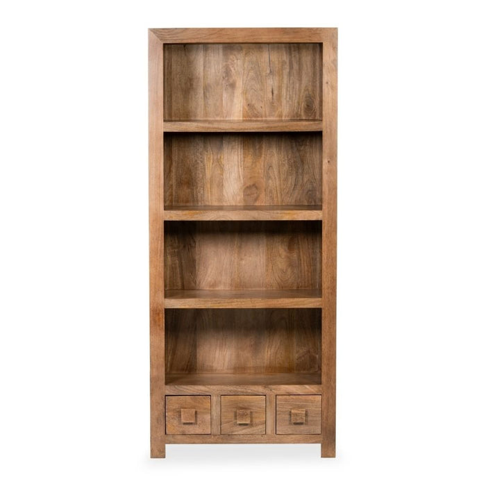 Oak Dakota Mango Wood 76cm 3 Drawer Bookcase - Due 30th September
