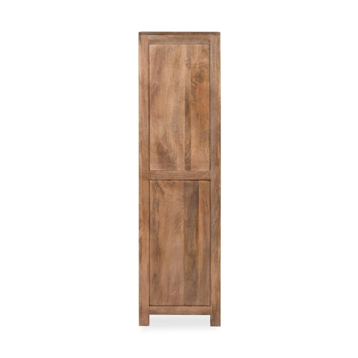 Oak Stain Dakota Mango Wood Slim Drawer 40cm Bookcase - In Stock