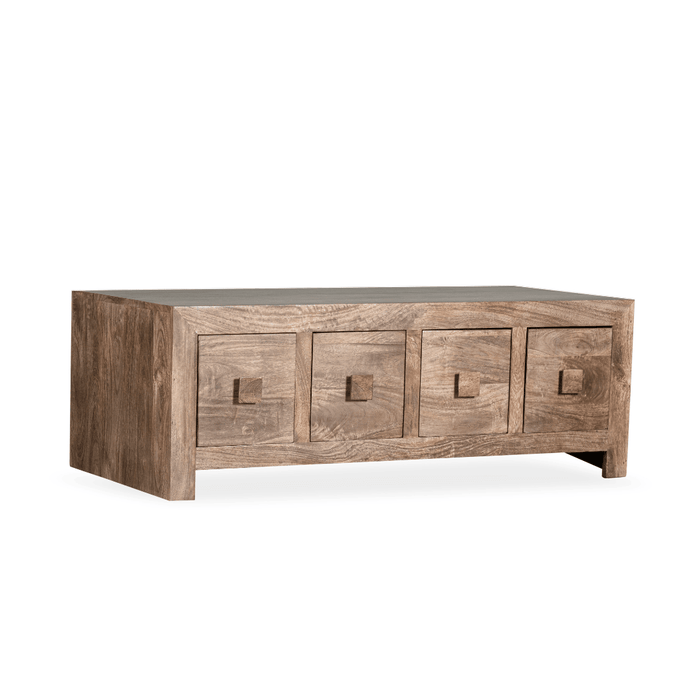 Oak Stain Dakota Mango Wood 122cm Trunk Coffee Table - In Stock
