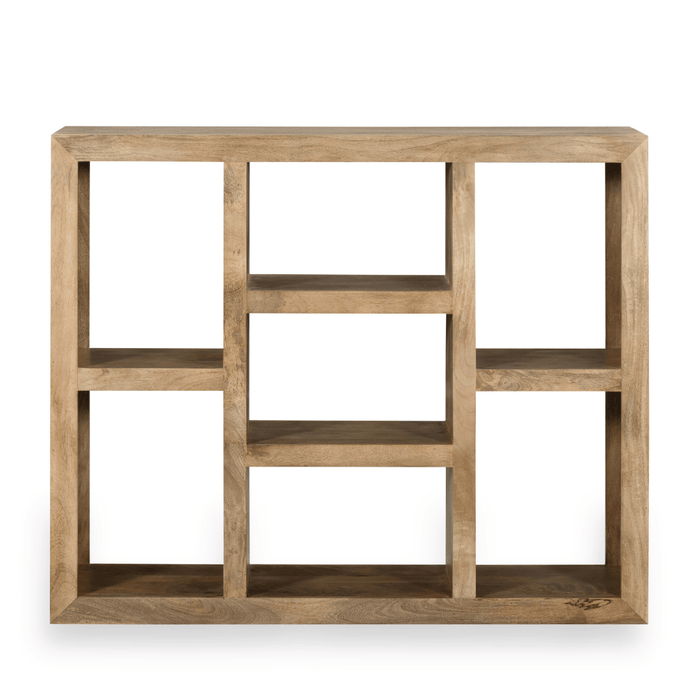 Oak Stain Dakota Mango Wood 131cm Multi Shelf - In Stock
